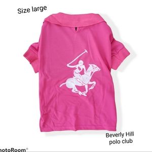 Dog shirt beverlyhills polo club pink size Large